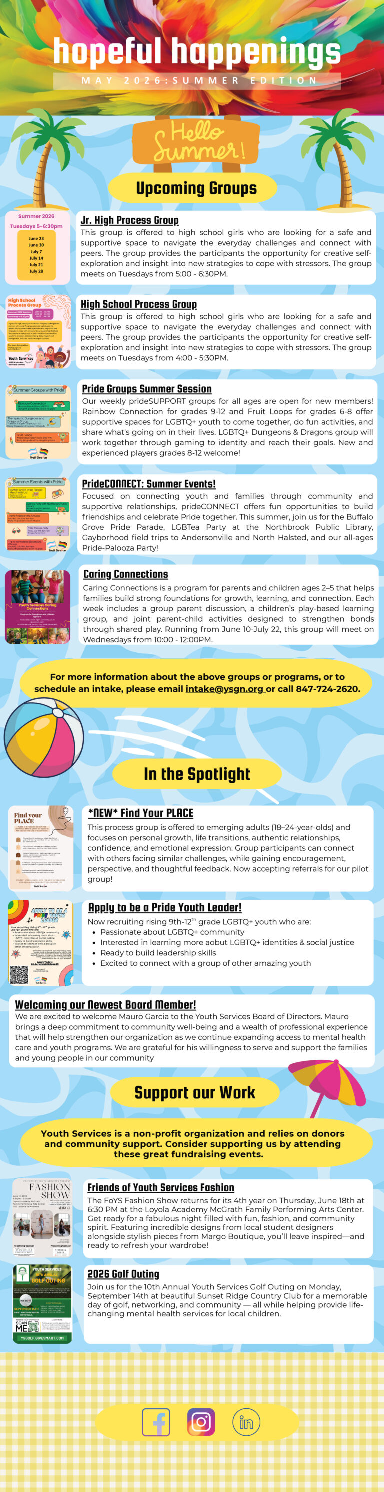 Youth Services Glenview Northbrook Newsletter May 2026