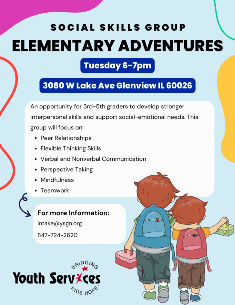 Elementary Adventures Social Skills Group at Youth Services