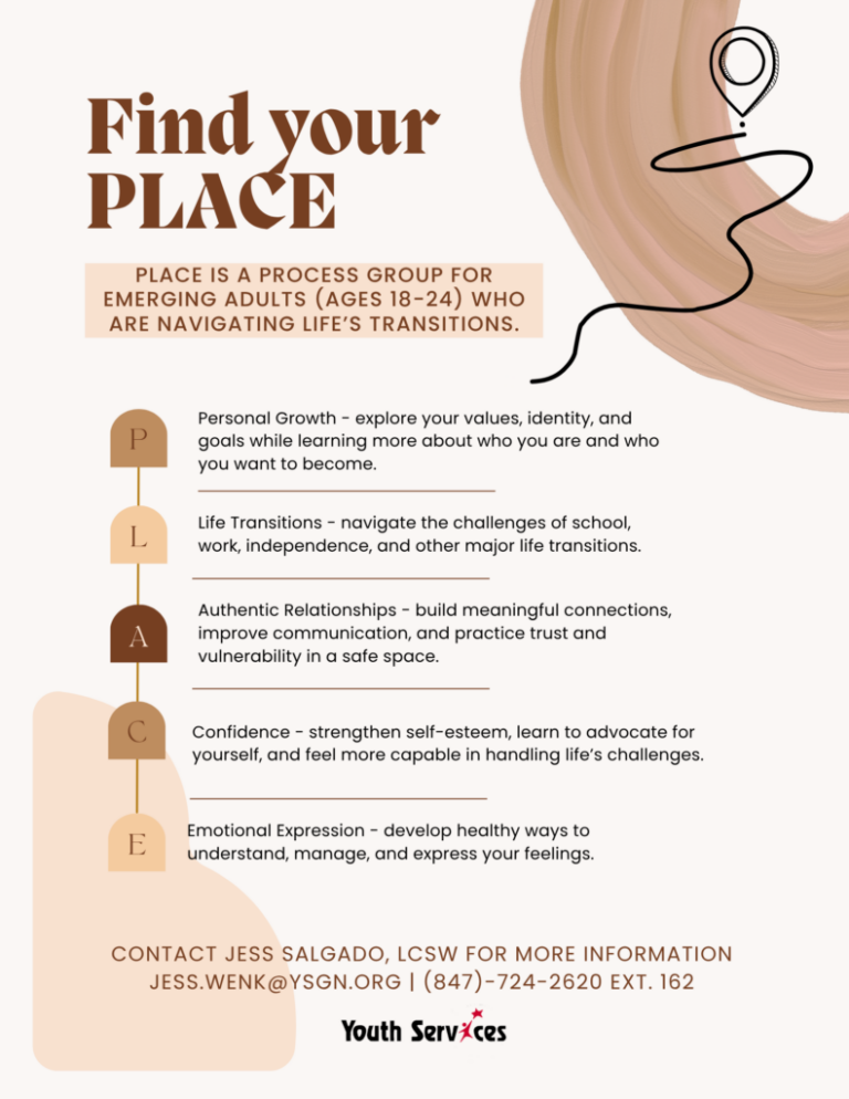 PLACE Therapy Group for 18-24 year olds